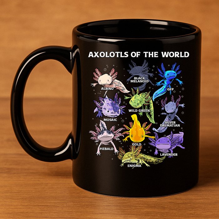 Axolotl Cute Axolotls Animals Of The World Herpetology 11oz C Handle Ceramic Mug