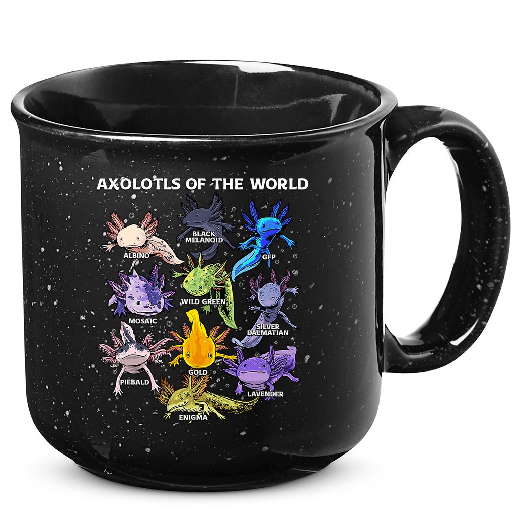 Axolotl Cute Axolotls Animals Of The World Herpetology 15oz Campfire Ceramic Mug