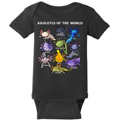 Axolotl Cute Axolotls Animals Of The World Herpetology Baby Bodysuit