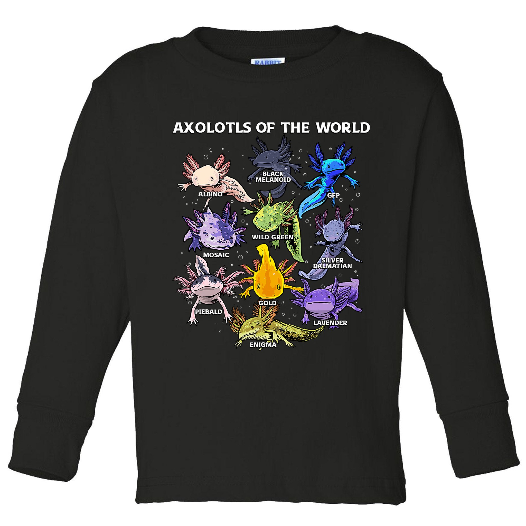 Axolotl Cute Axolotls Animals Of The World Herpetology Toddler Long Sleeve Shirt