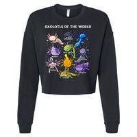 Axolotl Cute Axolotls Animals Of The World Herpetology Cropped Pullover Crew