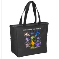 Axolotl Cute Axolotls Animals Of The World Herpetology Zip Tote Bag