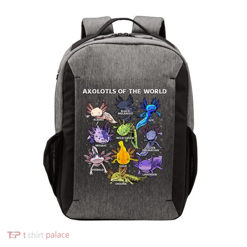Axolotl Cute Axolotls Animals Of The World Herpetology Vector Backpack