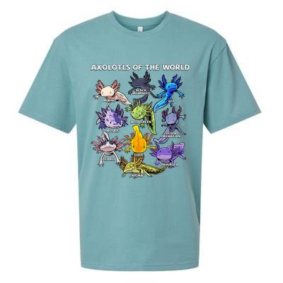 Axolotl Cute Axolotls Animals Of The World Herpetology Sueded Cloud Jersey T-Shirt