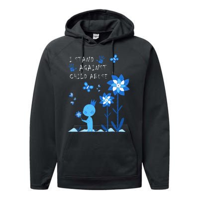 April Child Abuse Awareness Month Teacher Matching Performance Fleece Hoodie