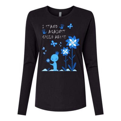 April Child Abuse Awareness Month Teacher Matching Womens Cotton Relaxed Long Sleeve T-Shirt