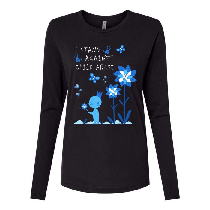 April Child Abuse Awareness Month Teacher Matching Womens Cotton Relaxed Long Sleeve T-Shirt