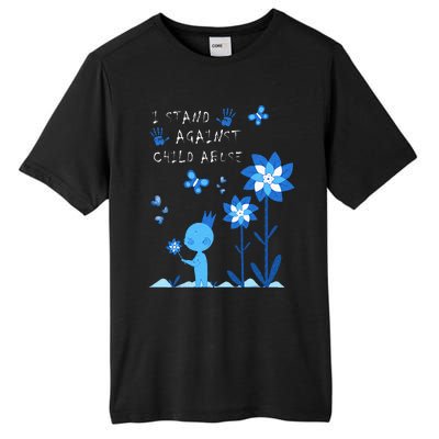 April Child Abuse Awareness Month Teacher Matching Tall Fusion ChromaSoft Performance T-Shirt