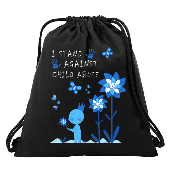 April Child Abuse Awareness Month Teacher Matching Drawstring Bag