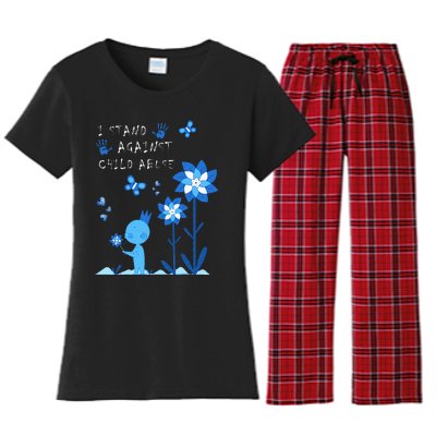 April Child Abuse Awareness Month Teacher Matching Women's Flannel Pajama Set