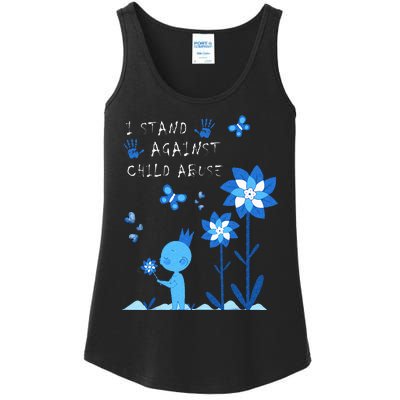 April Child Abuse Awareness Month Teacher Matching Ladies Essential Tank