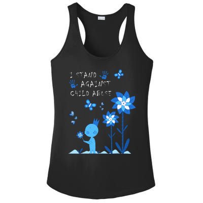 April Child Abuse Awareness Month Teacher Matching Ladies PosiCharge Competitor Racerback Tank