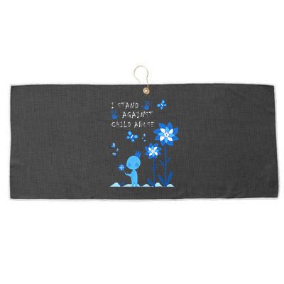 April Child Abuse Awareness Month Teacher Matching Large Microfiber Waffle Golf Towel