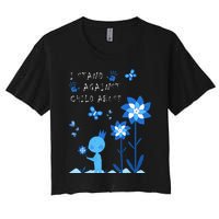 April Child Abuse Awareness Month Teacher Matching Women's Crop Top Tee