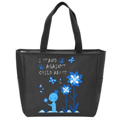 April Child Abuse Awareness Month Teacher Matching Zip Tote Bag