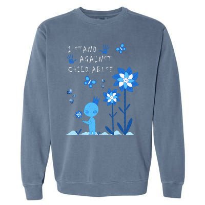 April Child Abuse Awareness Month Teacher Matching Garment-Dyed Sweatshirt