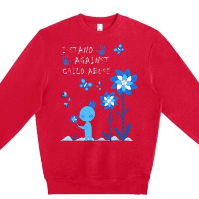 April Child Abuse Awareness Month Teacher Matching Premium Crewneck Sweatshirt