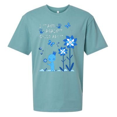 April Child Abuse Awareness Month Teacher Matching Sueded Cloud Jersey T-Shirt