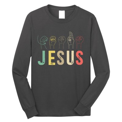 ASL Christian American Sign Language Religious Deaf Pride Long Sleeve Shirt