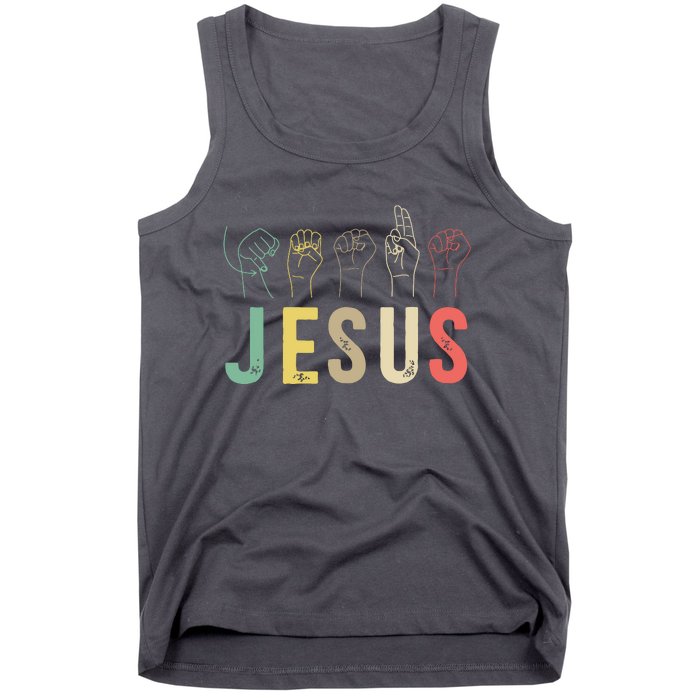 ASL Christian American Sign Language Religious Deaf Pride Tank Top