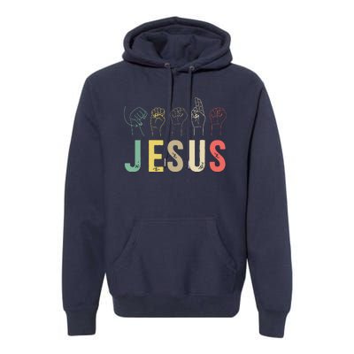 ASL Christian American Sign Language Religious Deaf Pride Premium Hoodie