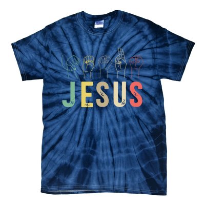 ASL Christian American Sign Language Religious Deaf Pride Tie-Dye T-Shirt