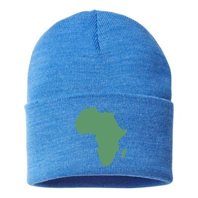 African Continent And Map Of Africa Clothing And Gift Sustainable Knit Beanie