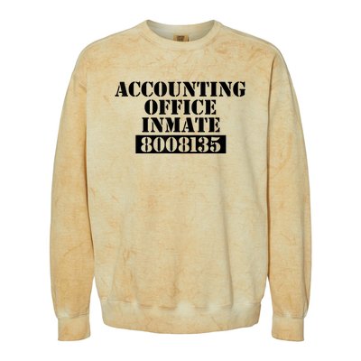 Accountant Costume Accounting Office Inmate Costume Colorblast Crewneck Sweatshirt