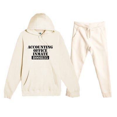 Accountant Costume Accounting Office Inmate Costume Premium Hooded Sweatsuit Set