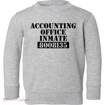 Accountant Costume Accounting Office Inmate Costume Toddler Sweatshirt