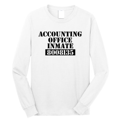 Accountant Costume Accounting Office Inmate Costume Long Sleeve Shirt