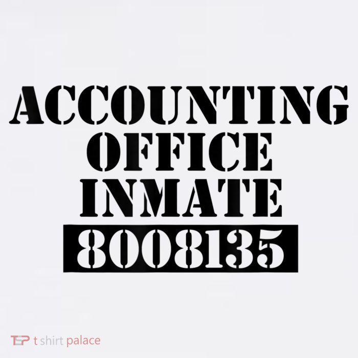 Accountant Costume Accounting Office Inmate Costume Tall T-Shirt
