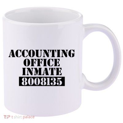Accountant Costume Accounting Office Inmate Costume 11oz C Handle Ceramic Mug