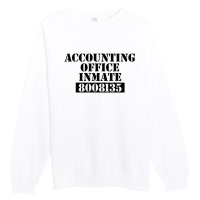 Accountant Costume Accounting Office Inmate Costume Premium Crewneck Sweatshirt