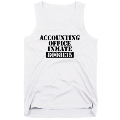 Accountant Costume Accounting Office Inmate Costume Tank Top