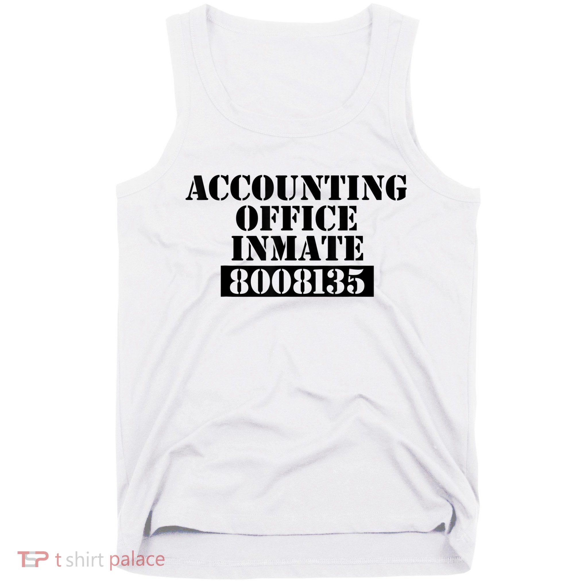 Accountant Costume Accounting Office Inmate Costume Tank Top