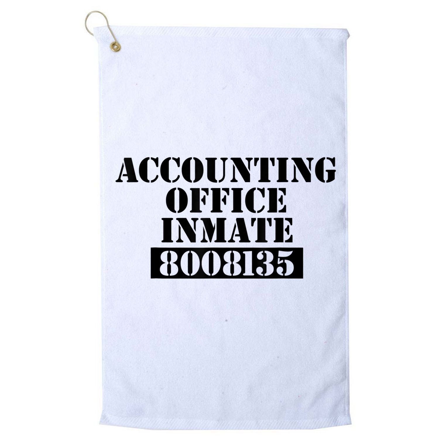 Accountant Costume Accounting Office Inmate Costume Golf Towel