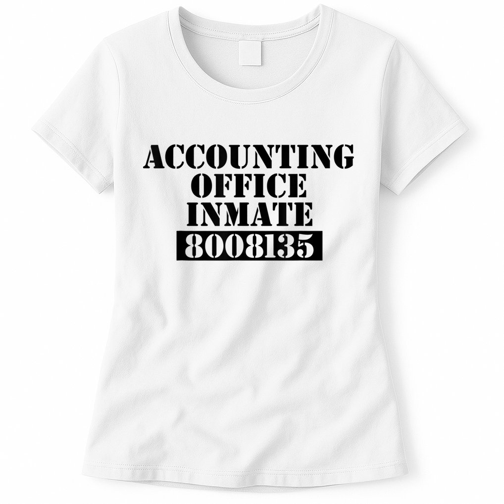 Accountant Costume Accounting Office Inmate Costume Womens T-Shirt