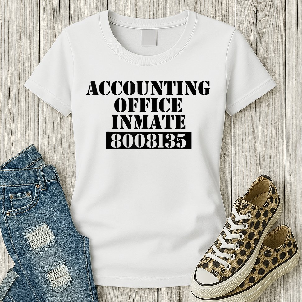 Accountant Costume Accounting Office Inmate Costume Womens T-Shirt