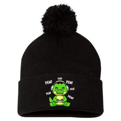 Alligator Crocodile Pom Pom 12in Knit Beanie