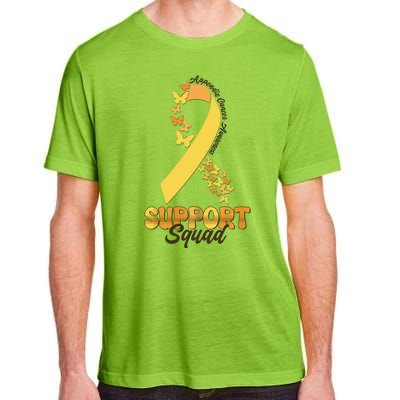 Appendix Cancer Awareness Support Squad Ribbon Butterflies Adult ChromaSoft Performance T-Shirt