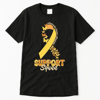 Appendix Cancer Awareness Support Squad Ribbon Butterflies Tall T-Shirt
