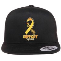 Appendix Cancer Awareness Support Squad Ribbon Butterflies Flatbill Hat