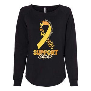 Appendix Cancer Awareness Support Squad Ribbon Butterflies Womens California Wash Sweatshirt