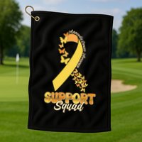 Appendix Cancer Awareness Support Squad Ribbon Butterflies Golf Towel