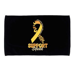 Appendix Cancer Awareness Support Squad Ribbon Butterflies Microfiber Hand Towel