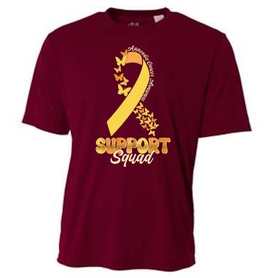 Appendix Cancer Awareness Support Squad Ribbon Butterflies Cooling Performance Crew T-Shirt