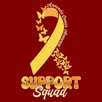 Appendix Cancer Awareness Support Squad Ribbon Butterflies Cooling Performance Crew T-Shirt