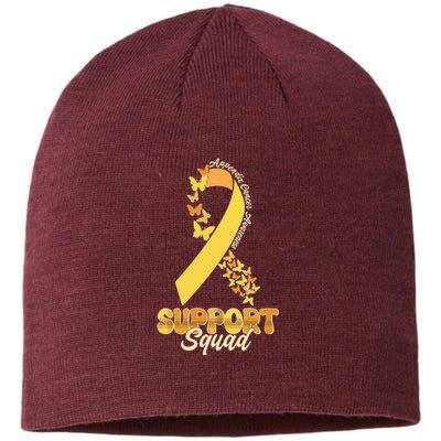 Appendix Cancer Awareness Support Squad Ribbon Butterflies Sustainable Beanie