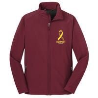 Appendix Cancer Awareness Support Squad Ribbon Butterflies Core Soft Shell Jacket